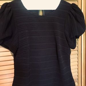 White House Black Market Textured Short Sleeve Top